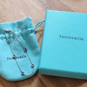 Tiffany & Co. Elsa Peretti Color By The Yard Silver Bracelet with Aquamarines